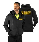 Ryno Gear Security Zippered Hoodie Sweater Large Gold Id