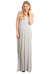 Sleeveless Maternity Maxi Dress Melange