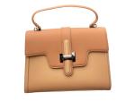 Ethereal Dual-tone Leather Satchel- Light Brown