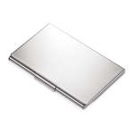 Business Card Case With Personalisable Blank Cover - Silver