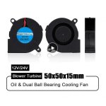 Dc Cooling Blower Fan 12V - 50 X 50 X 15MM - Dual Ball Bearings