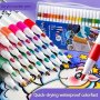 12PCS Acrylic Paint Markers - Fine Tip Permanent Pens For Wood Glass Fabric & Stone Crafts - Ergonomic Design - Ideal For Adults &