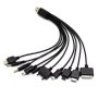 10 In 1 USB Cable Multi Charger Set For Samsung LG Motorola Psp & Nokia - Black