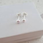Phoebe 925 Sterling Silver Ball Ear Stud Earrings Small Size 4MM