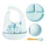 Baby 4PC Silicon Feeding Blue