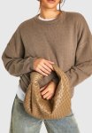 Woven Knot Handle Bag - Khaki
