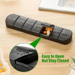 1PC Portable Pill Box 7 Day Week Medication Pills Medication Dispenser Vitamin Box Large Capacity 7 Day A Week Individually Disp