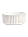 Ribbed Ceramic Serving Bowl 14CM - None White