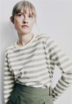 Cotton Jersey Top - Green Multi