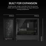 FRAM E 5000D Rs Mid-tower PC Case 4X Rs 140 Pwm Fans 2X 2.5" 1X 3.5" Black.
