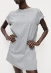 Cotton T-Shirt Dress - Light Grey Marl