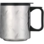 Silver Checker Plate Camping Mug