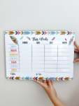 Magnetic Acrylic Planner - Boho - 600MM X 600MM