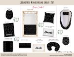Cot Duvet Bedding Geometric Monochrome Safari Set