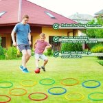 10PCS SET Of Sensory Training Agility Rings 10 Colorful Plastic Rings + 10 Connectors Sports Equipment For Indoor And Outdoor Ag