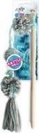 Knotty Habit Yarn Pom Pom Wand Cat Toy Grey