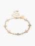 Goldair Gold Plated Cubic Zirconia & Blue MINI Flowers Bracelet