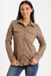 Ladies Classic Botton-down Maxi Length Shirt