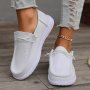 Women's Fashion Outdoor Solid Color Simple Skateboard Shoes Women's Light Flat Elastic Soft Comfortable Canvas Shoes