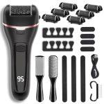 Rechargeable Electric Callus Remover For Feet With 6 Roller Heads Dual-speed Foot File Waterproof Pedicure Kit 20 In 1 For Smoot