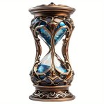 1PC Fashion And Cool Hourglass With Laminated Copper Pattern Print Easy To Paste Washable Transfer Design For Diy T-Shirt Jeans