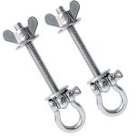 Qkwl 2 Pack 304 Stainless Steel Swivel O-ring Band Pegs Universal Squat Rack Power Cage Gym Attachments