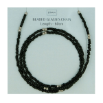 Beaded Glasses Chains Assorted Colours - Black & Silver