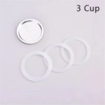 Coffee Accessories Set 3PCS Silicone Gaskets And 3 Cup