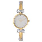 Womens Two Tone Bracelet White Dial Watch