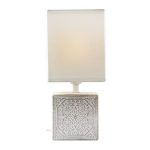 Maderia Table Lamp White brown E27 1X40W