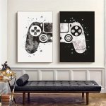 2PCS Canvas Poster Modern Art Game Controller Paintings Interior Decoratio Ideal Gift For Bedroom Living Room Corridor Wall Art