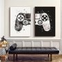 2PCS Canvas Poster Modern Art Game Controller Paintings Interior Decoratio Ideal Gift For Bedroom Living Room Corridor Wall Art Wall Decor Fall Decor Wall