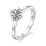 Premium 1.0CT Moissanite Engagement Ring - Round Cut Protea