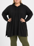 Lds Plain Rib Hooded Knitwear - 60 Bordo