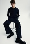 Regular Fit Jersey Top - Black