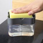 Kitchen Detergent Press Portable Soap Dispenser Clean Cloth Dishwashing Pot Soap Dispenser Cleaning Tool