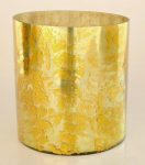 Acid Yellow Etched Candle Holder 27X25CM