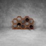 Small Standing Wine Display - Matt Silver