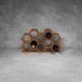 Small Standing Wine Display - Matt Silver