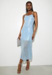 Strappy Sequin Midi Dress - Baby Blue