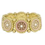 Goldair Gold Tone Vintage Stretchy Bracelet