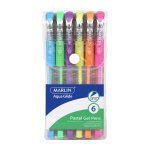 Marlin Flash-ink Pastel Gel Ink Pens 6'S Assorted 1.0MM Tip Pack Of 12