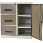 Steel Office Filing Cabinet And Cupboard 3 Drawer File 101.5 X 90 X 63 Cm FC33-IVORYKAROO