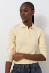 Long Sleeve Golfer Top - XL Yellow