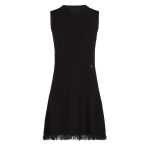 Textured Knit Dress -black