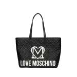 Logo Quilt Tote Bag -black