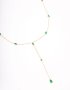 Goldair Gold Plated Cubic Zirconia Lariat Y-shaped Necklace