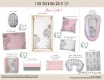Cot Duvet Bedding Line Drawing Daisy Set