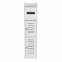 Slim Bathroom Storage Cabinet 80CM Double Door Toilet Shelf