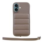 Litchi Textured Card Holder Phone Case Compatible With IPH16 - Brown
